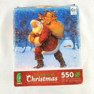 The Spirit of Christmas Santa 550 Pc Jigsaw Puzzle 2014 Caeco Scott Gustafson